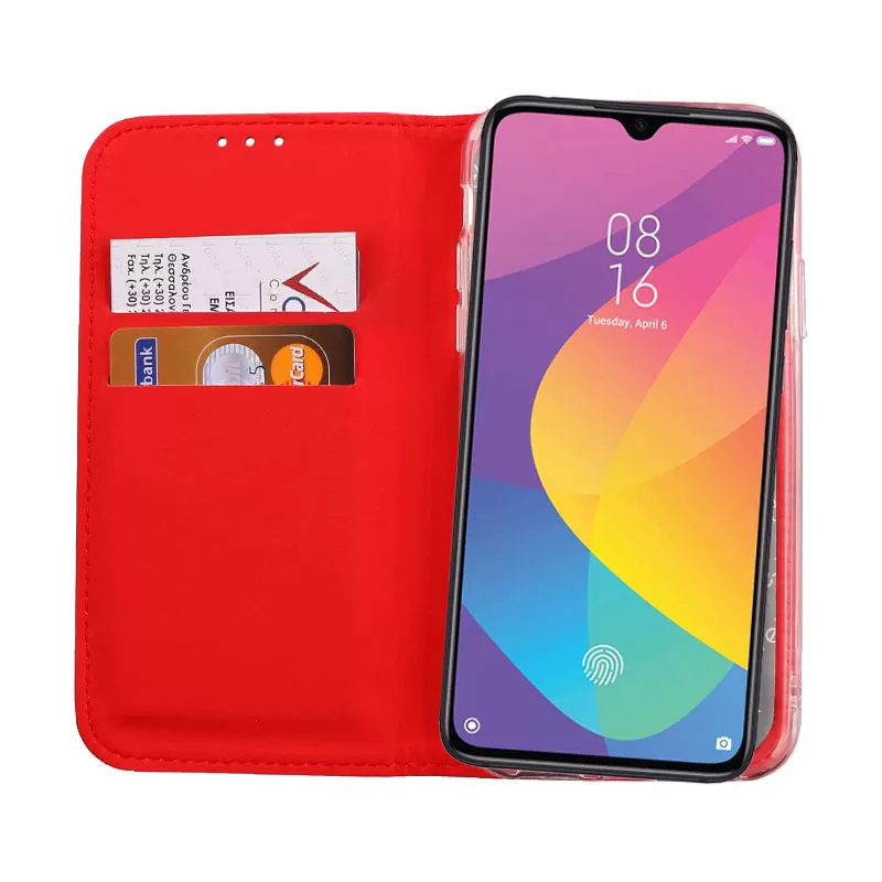 VOLTE-TEL POCKET MAGNET BOOK STAND ΘΗΚΗ XIAOMI MI 9 LITE 6.39in RED - Image 6