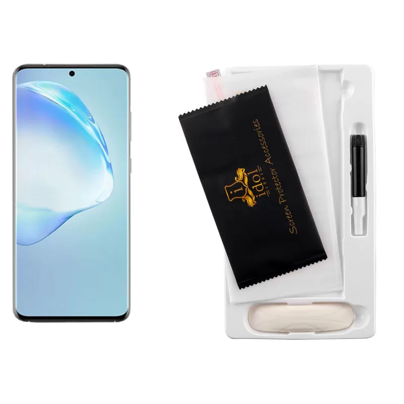 IDOL 1991 UV TEMPERED GLASS SAMSUNG S20 ULTRA G988 6.9in 9H 0.20mm 10D SEMI WITH GLUE-TOOL FINGER UNLOCK FULL COVER TRANSPARENT - Image 5