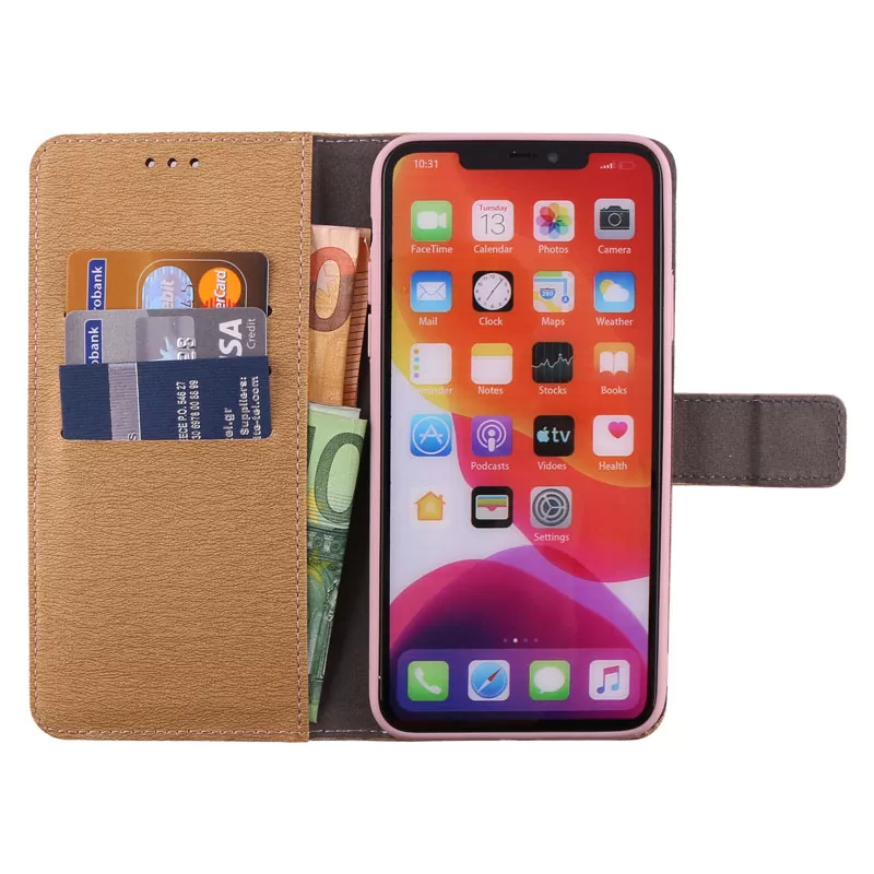 VOLTE-TEL ALLURE ΘΗΚΗ IPHONE 11 PRO MAX 6.5in  MAGNET BOOK STAND CLIP GOLD - Image 5
