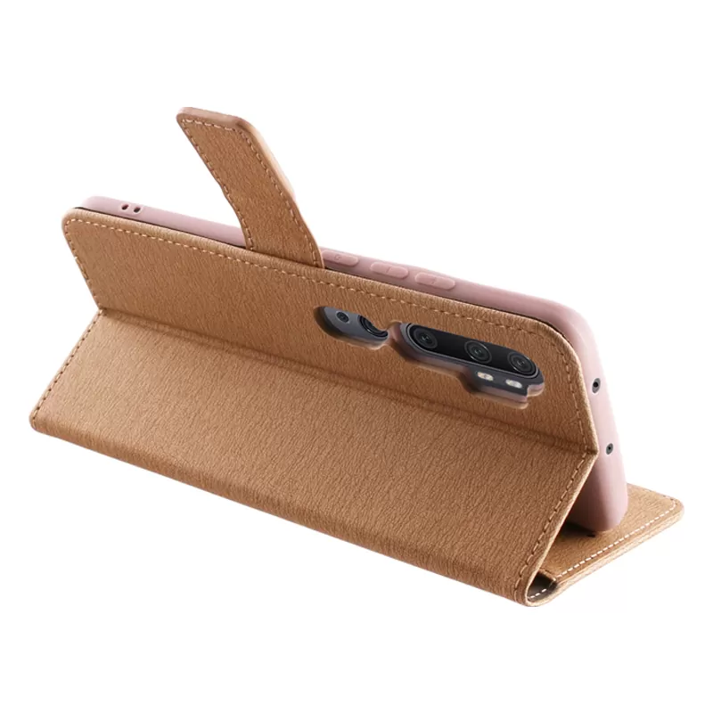 VOLTE-TEL ALLURE ΘΗΚΗ XIAOMI MI NOTE 10/MI NOTE 10 PRO 6.47in  MAGNET BOOK STAND CLIP GOLD - Image 6