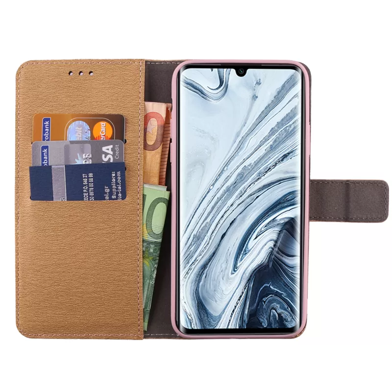 VOLTE-TEL ALLURE ΘΗΚΗ XIAOMI MI NOTE 10/MI NOTE 10 PRO 6.47in  MAGNET BOOK STAND CLIP GOLD - Image 5