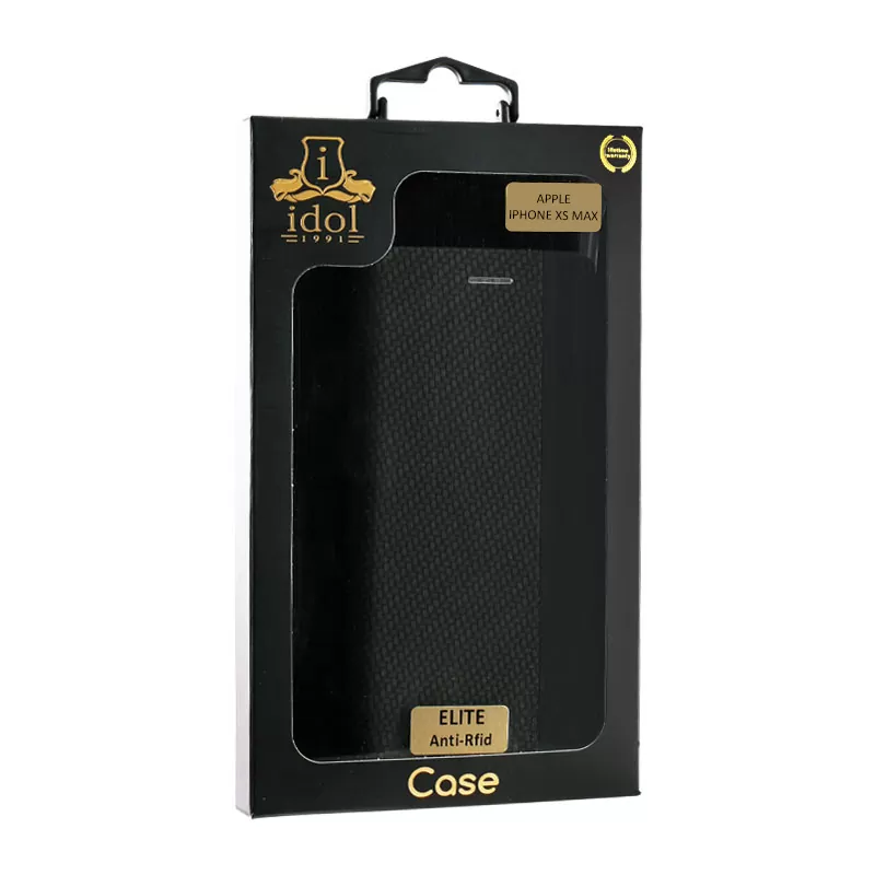 IDOL 1991 ELITE ΘΗΚΗ IPHONE XS MAX 6.5in  ANTI-RFID BOOK STAND BLACK - Image 2