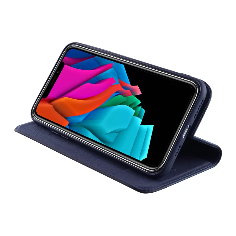 IDOL 1991 ELITE ΘΗΚΗ IPHONE XS MAX 6.5in  ANTI-RFID BOOK STAND BLUE - Image 4