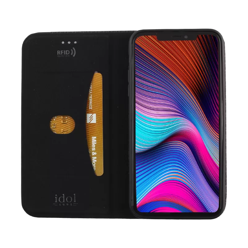 IDOL 1991 ELITE ΘΗΚΗ IPHONE 11 PRO 5.8in  ANTI-RFID BOOK STAND BLACK - Image 5