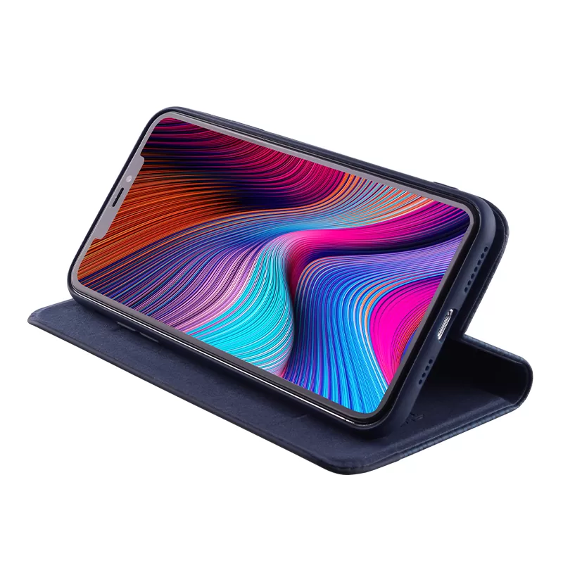 IDOL 1991 ELITE ΘΗΚΗ IPHONE 11 PRO 5.8in  ANTI-RFID BOOK STAND BLUE - Image 4