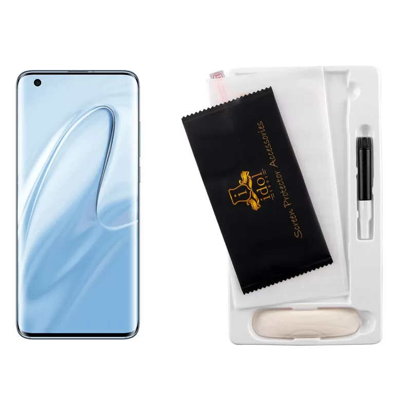 IDOL 1991 UV TEMPERED GLASS XIAOMI MI 10 5G 6.67in 9H 0.20mm 10D SEMI WITH GLUE-TOOL FINGER UNLOCK FULL COVER TRANSPARENT - Image 5