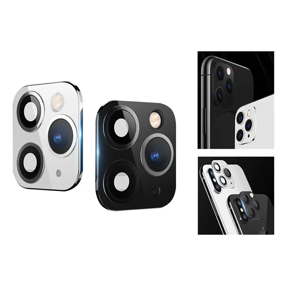 VOLTE-TEL CAMERA GLASS COVER IPHONE X/XS/XS MAX CONVERT TO IPHONE 11 PRO/11 PRO MAX 9H 0.30MM ΑLUMINIUM WITH FRAME BLACK - Image 3