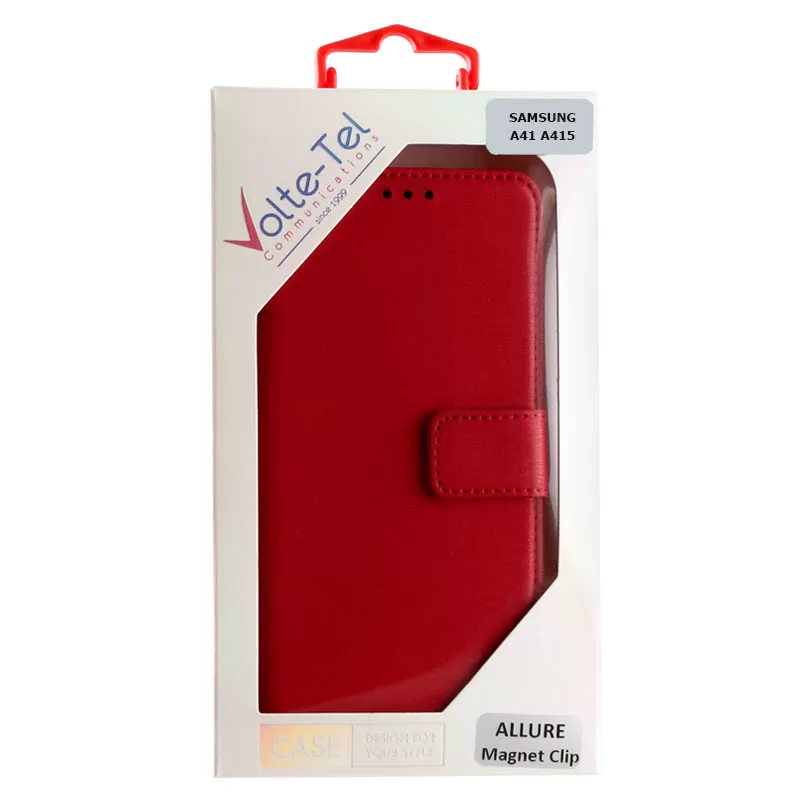 VOLTE-TEL ALLURE ΘΗΚΗ SAMSUNG A41 A415 6.1in  MAGNET BOOK STAND CLIP RED - Image 2