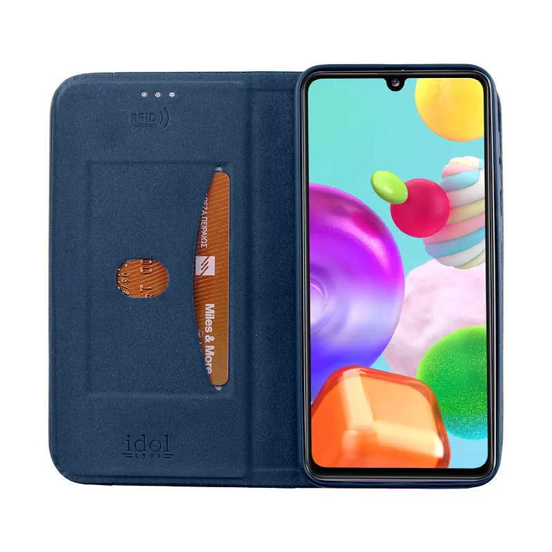 IDOL 1991 ELITE ΘΗΚΗ SAMSUNG A41 A415 6.1in  ANTI-RFID BOOK STAND BLUE - Image 5