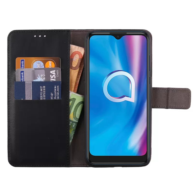 VOLTE-TEL ALLURE ΘΗΚΗ ALCATEL 1S 2020/1V 2020/3L 2020 6.22in  MAGNET BOOK STAND CLIP BLACK - Image 3
