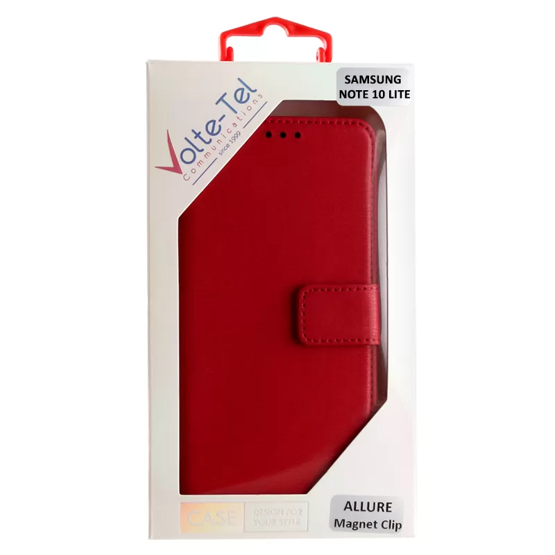 VOLTE-TEL ALLURE ΘΗΚΗ SAMSUNG NOTE 10 LITE N770 6.7in  MAGNET BOOK STAND CLIP RED - Image 2
