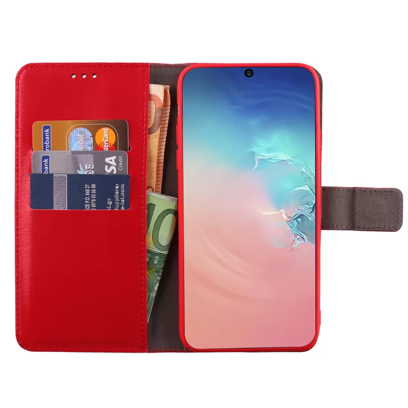VOLTE-TEL ALLURE ΘΗΚΗ SAMSUNG S10 LITE G770 6.7in  MAGNET BOOK STAND CLIP RED - Image 3