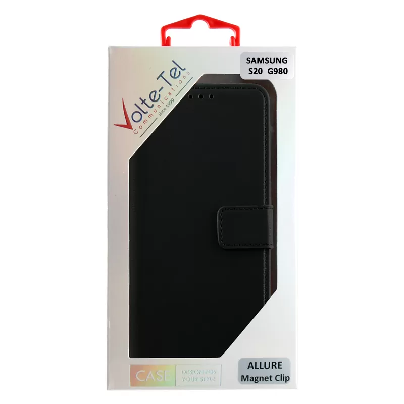 VOLTE-TEL ALLURE ΘΗΚΗ SAMSUNG S20 G980 6.2in  MAGNET BOOK STAND CLIP BLACK - Image 2