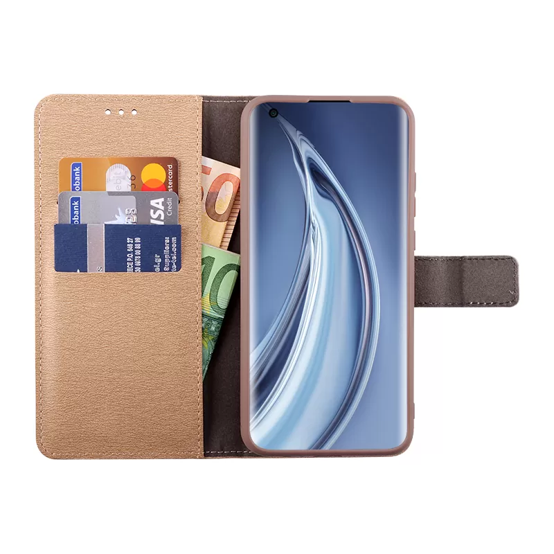 VOLTE-TEL ALLURE ΘΗΚΗ XIAOMI MI 10 5G 6.67in  MAGNET BOOK STAND CLIP GOLD - Image 5