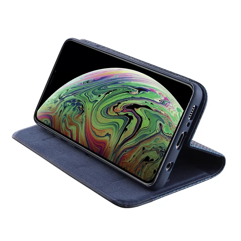 IDOL 1991 ELITE ΘΗΚΗ IPHONE XS/X 5.8in  ANTI-RFID BOOK STAND BLUE - Image 4