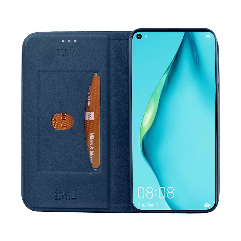 IDOL 1991 ELITE ΘΗΚΗ HUAWEI P40 LITE 6.4in  ANTI-RFID BOOK STAND BLUE - Image 5