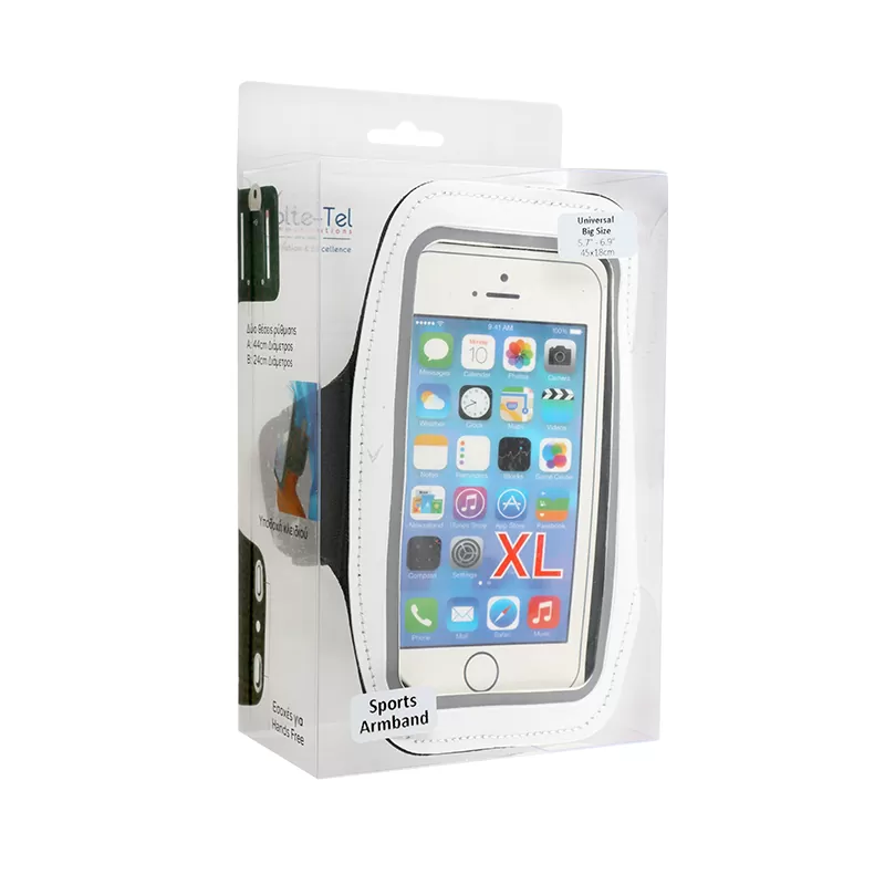 VOLTE-TEL SPORTS ARMBAND LUMINUS ΘΗΚΗ UNIVERSAL BIG SIZE 5.7in-6.9in 45x18cm WHITE - Image 2