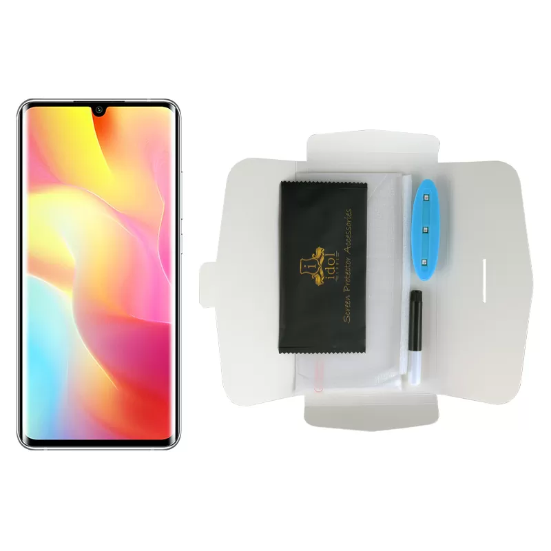 IDOL 1991 UV TEMPERED GLASS XIAOMI MI NOTE 10 LITE 6.47in 9H 0.20mm 10D SEMI WITH GLUE-TOOL FINGER UNLOCK FULL COVER TRANSPAREN - Image 5