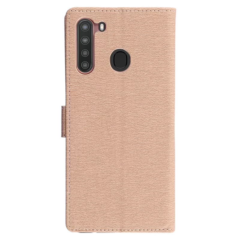 VOLTE-TEL ALLURE ΘΗΚΗ SAMSUNG A21 A215 6.5in  MAGNET BOOK STAND CLIP GOLD - Image 5