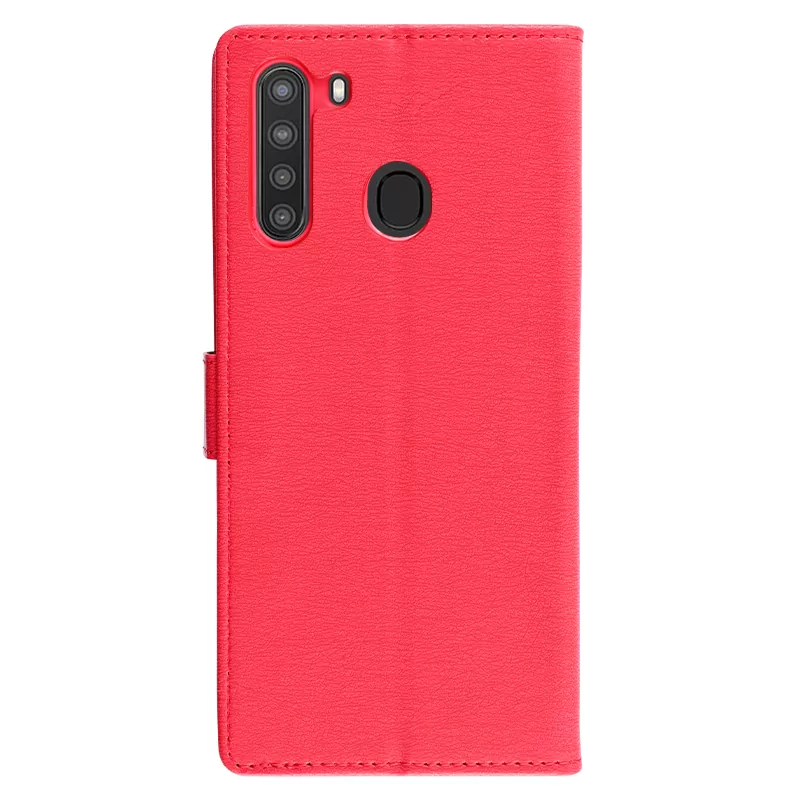 VOLTE-TEL ALLURE ΘΗΚΗ SAMSUNG A21 A215 6.5in  MAGNET BOOK STAND CLIP RED - Image 5