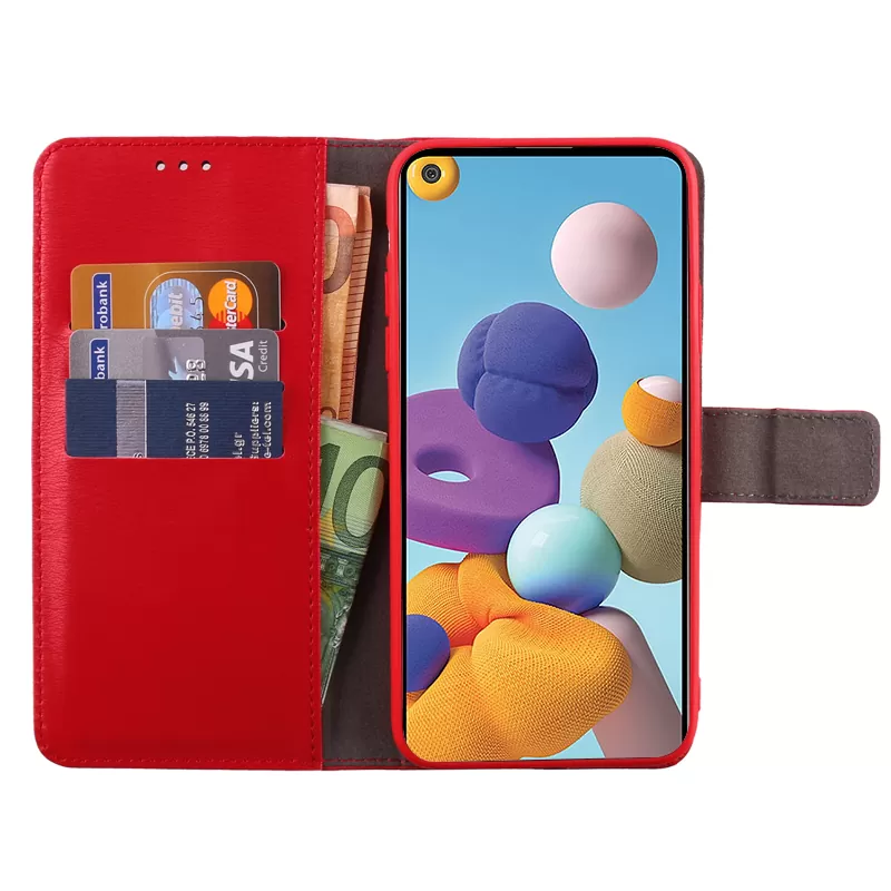 VOLTE-TEL ALLURE ΘΗΚΗ SAMSUNG A21 A215 6.5in  MAGNET BOOK STAND CLIP RED - Image 3