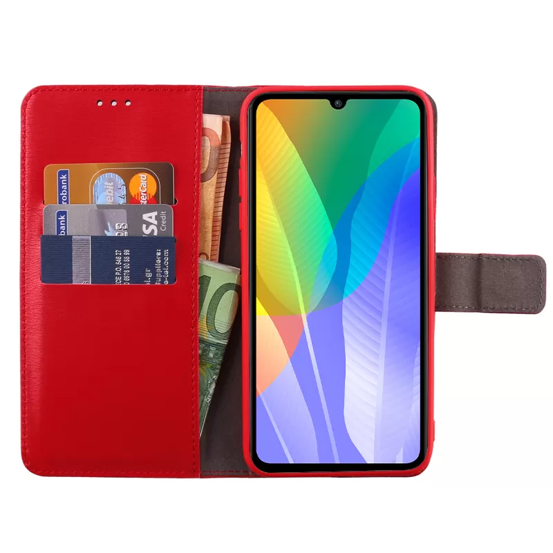 VOLTE-TEL ALLURE ΘΗΚΗ HUAWEI Y6P 6.3in  MAGNET BOOK STAND CLIP RED - Image 3