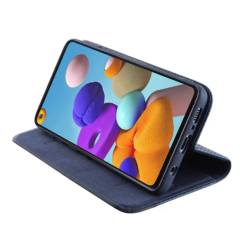 IDOL 1991 ELITE ΘΗΚΗ SAMSUNG A21 A215 6.5in  ANTI-RFID BOOK STAND BLUE - Image 4