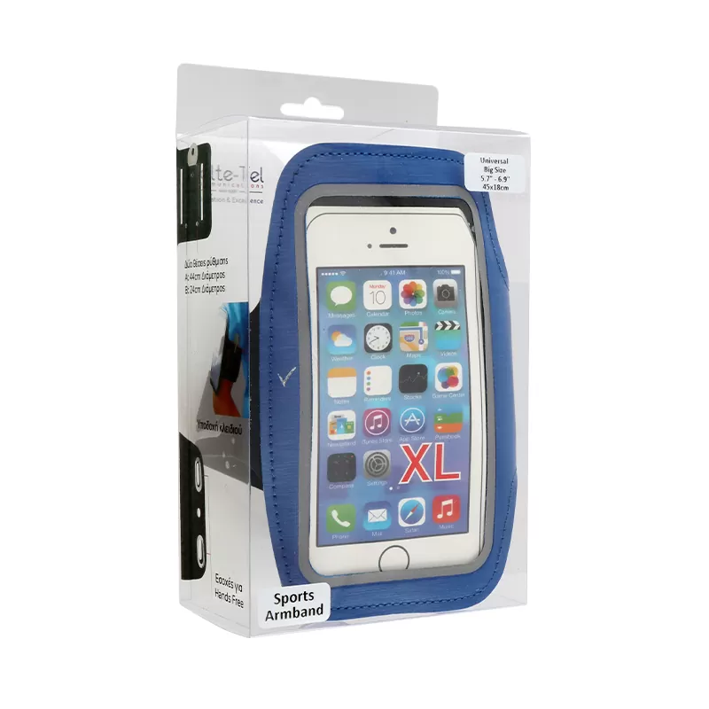 VOLTE-TEL SPORTS ARMBAND LUMINUS ΘΗΚΗ UNIVERSAL BIG SIZE 5.7in-6.9in 45x18cm BLUE - Image 2