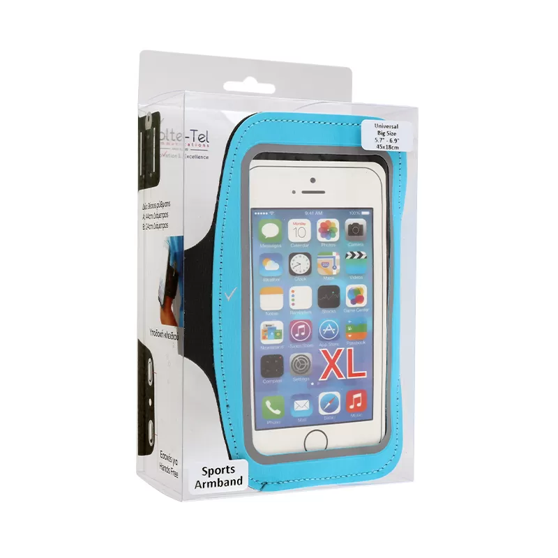 VOLTE-TEL SPORTS ARMBAND LUMINUS ΘΗΚΗ UNIVERSAL BIG SIZE 5.7in-6.9in 45x18cm LIGHT BLUE - Image 2