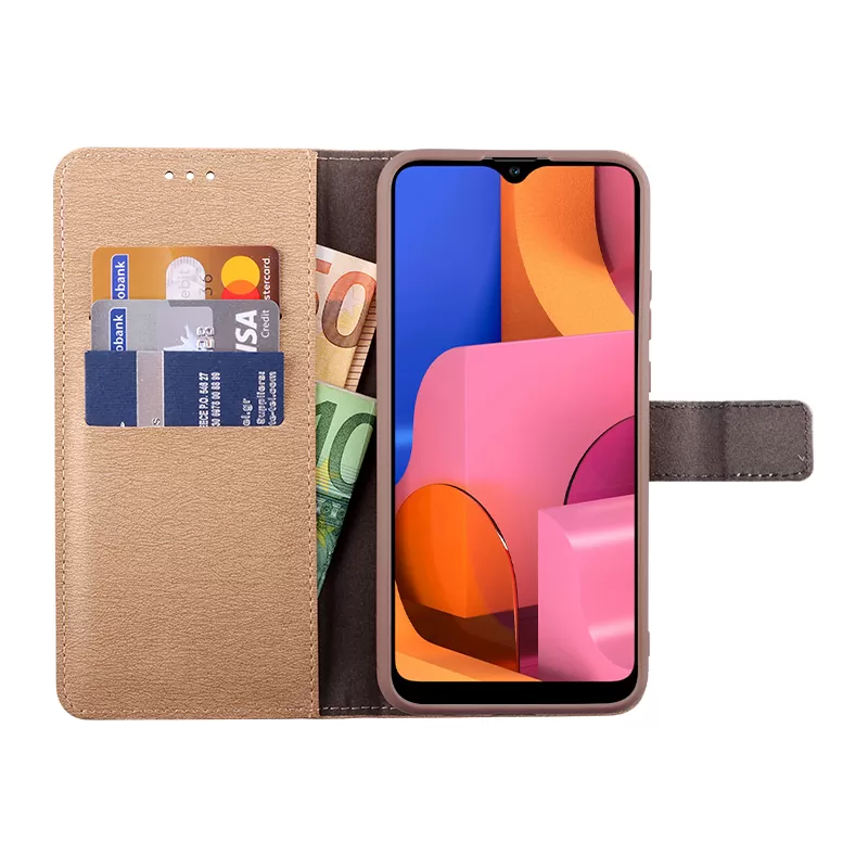 VOLTE-TEL ALLURE ΘΗΚΗ SAMSUNG A20s A207 6.5in  MAGNET BOOK STAND CLIP GOLD - Image 3