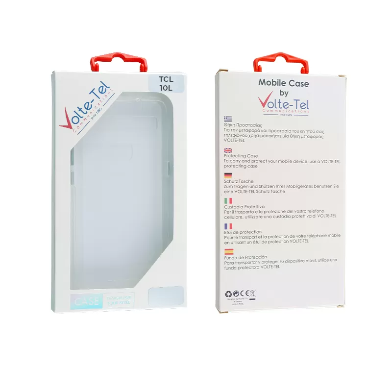 VOLTE-TEL RUGGED ΘΗΚΗ TCL 10L 6.53inn TPU+PC WHITE TRANSPARENT - Image 2