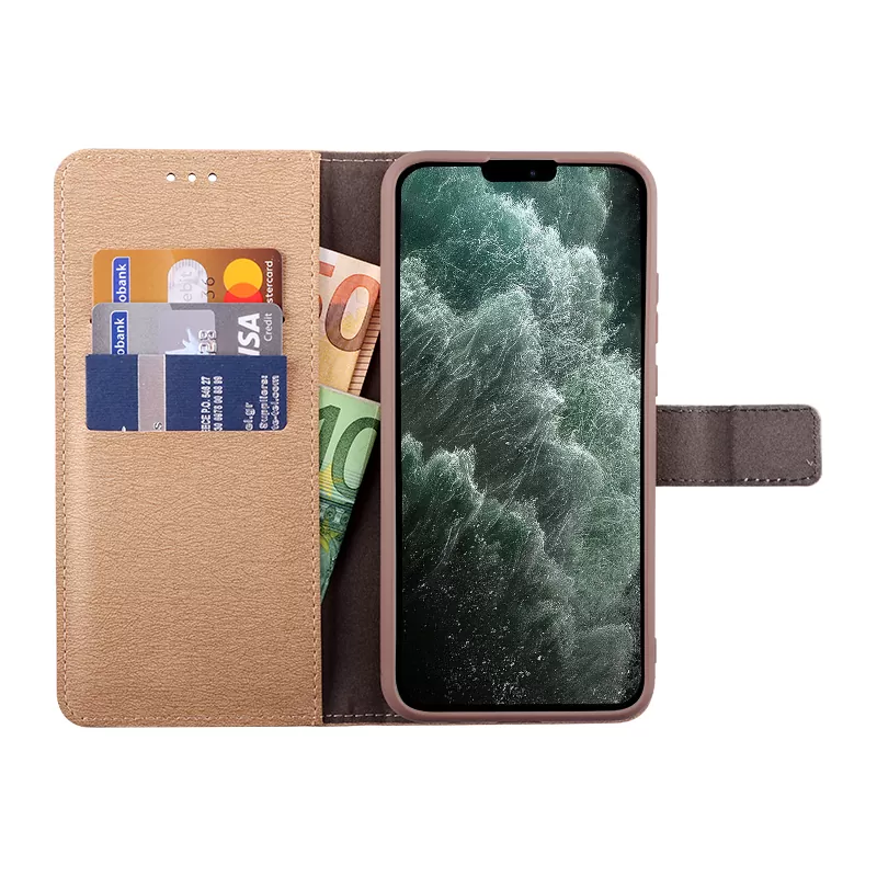 VOLTE-TEL ALLURE ΘΗΚΗ IPHONE 12 PRO MAX 6.7in  MAGNET BOOK STAND CLIP GOLD - Image 5