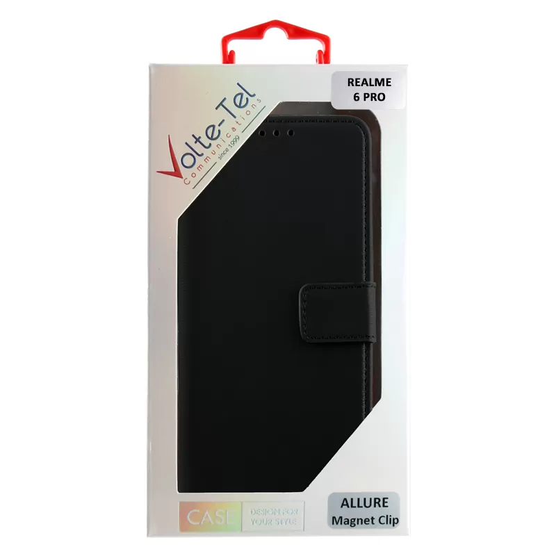VOLTE-TEL ALLURE ΘΗΚΗ REALME 6 PRO 6.6in  MAGNET BOOK STAND CLIP BLACK - Image 2