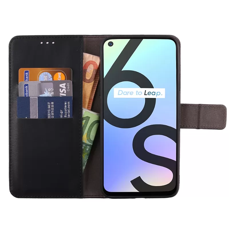 VOLTE-TEL ALLURE ΘΗΚΗ REALME 6S/6 6.5in  MAGNET BOOK STAND CLIP BLACK - Image 3