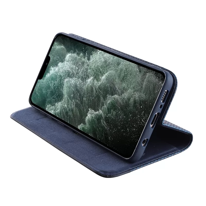 IDOL 1991 ELITE ΘΗΚΗ IPHONE 12 PRO MAX 6.7in  ANTI-RFID BOOK STAND BLUE - Image 4