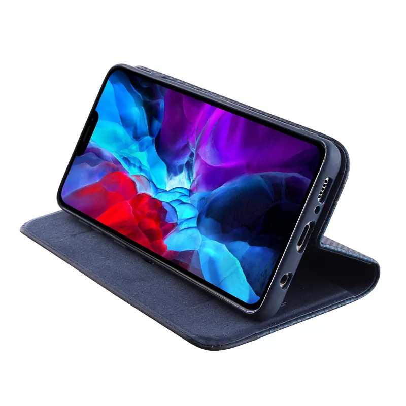 IDOL 1991 ELITE ΘΗΚΗ IPHONE 12 PRO / IPHONE 12 6.1in  ANTI-RFID BOOK STAND BLUE - Image 4
