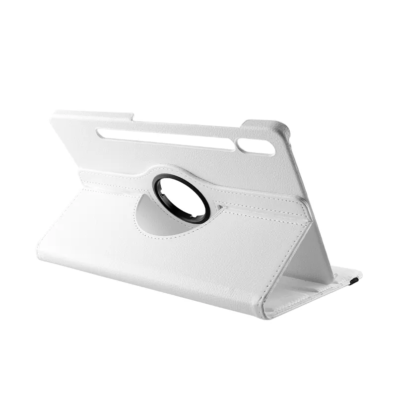 VOLTE- TEL LEATHER BOOK ROTATING STAND ΘΗΚΗ SAMSUNG T730 TAB S7 FE/T970 TAB S7+/X800 TAB S8+ 12.4in WHITE - Image 3