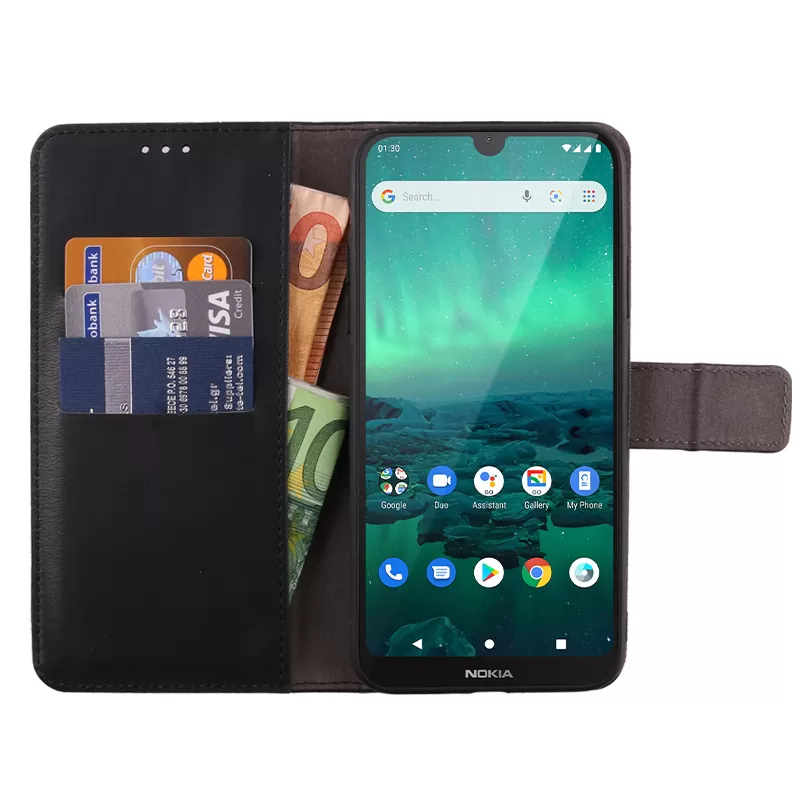 VOLTE-TEL ALLURE ΘΗΚΗ NOKIA 1.3 5.71in  MAGNET BOOK STAND CLIP BLACK - Image 3