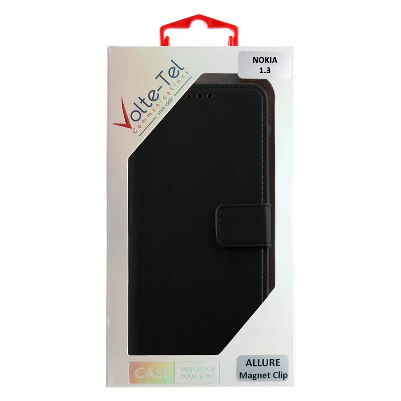 VOLTE-TEL ALLURE ΘΗΚΗ NOKIA 1.3 5.71in  MAGNET BOOK STAND CLIP BLACK - Image 2