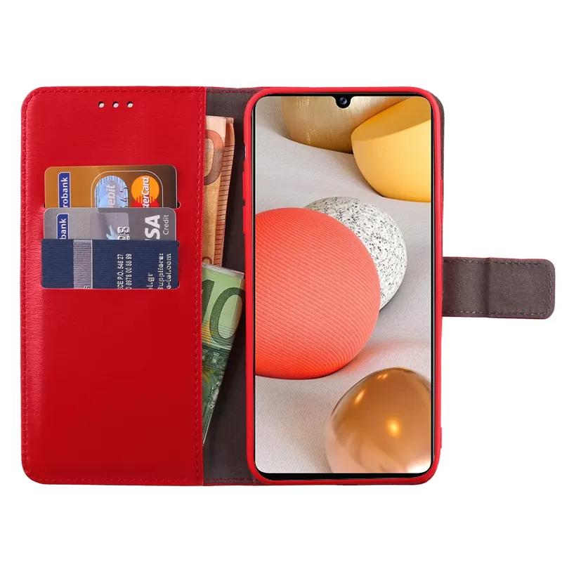 VOLTE-TEL ALLURE ΘΗΚΗ SAMSUNG A42 5G A426 6.6in  MAGNET BOOK STAND CLIP RED - Image 3