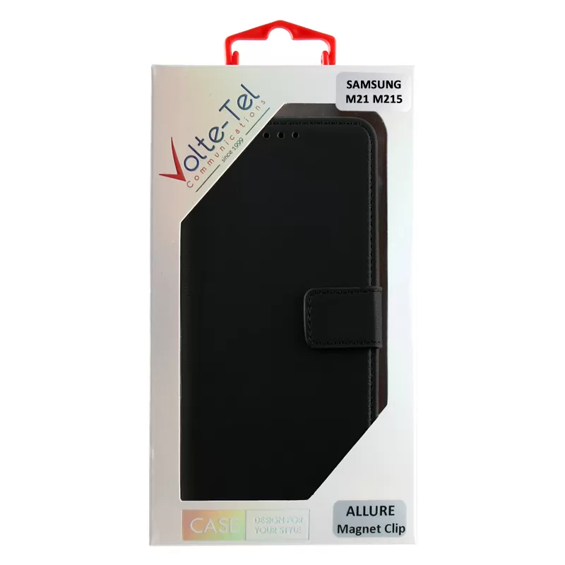 VOLTE-TEL ALLURE ΘΗΚΗ SAMSUNG M21 M215 6.4in  MAGNET BOOK STAND CLIP BLACK - Image 2