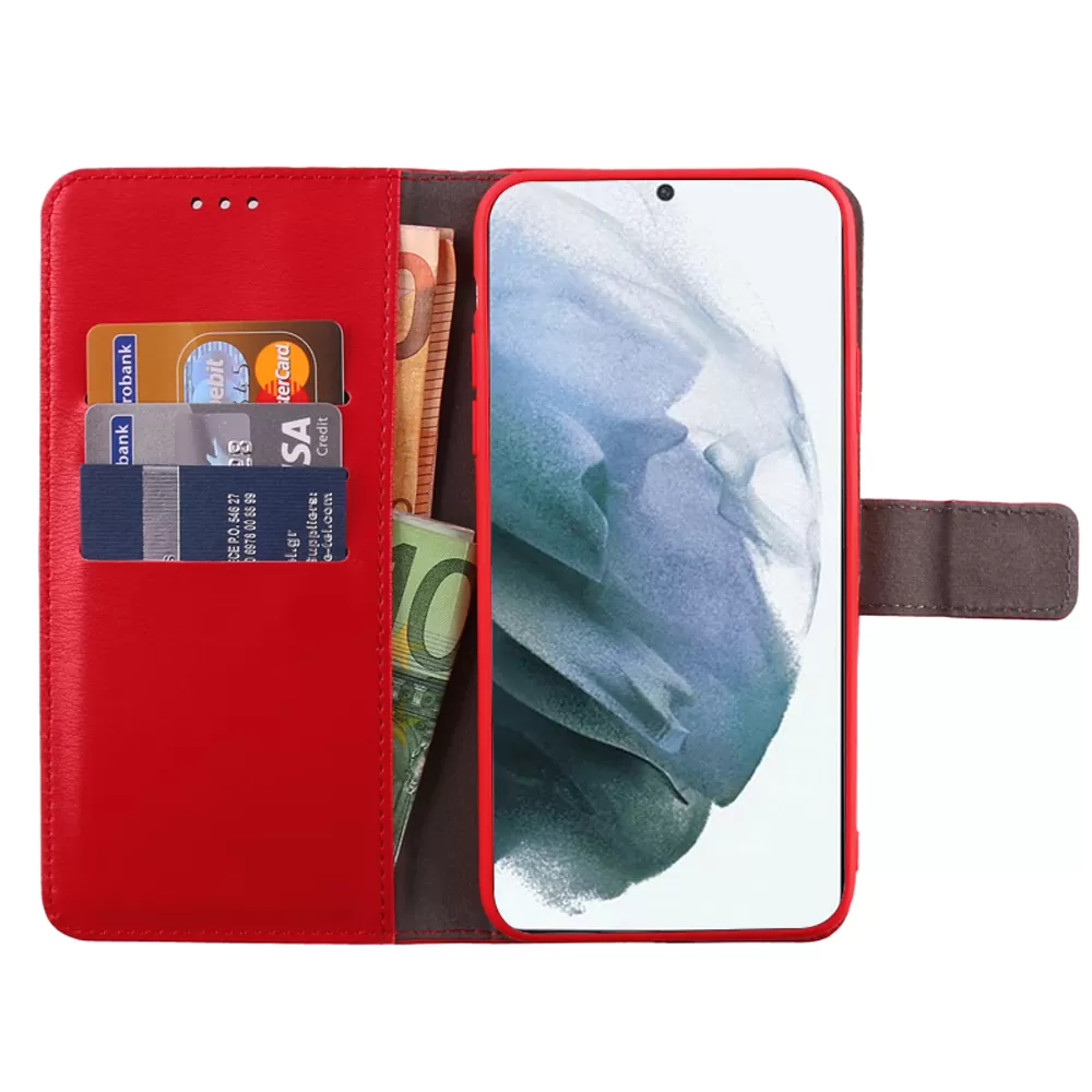 VOLTE-TEL ALLURE ΘΗΚΗ SAMSUNG S21 5G G991 6.2in  MAGNET BOOK STAND CLIP RED - Image 3