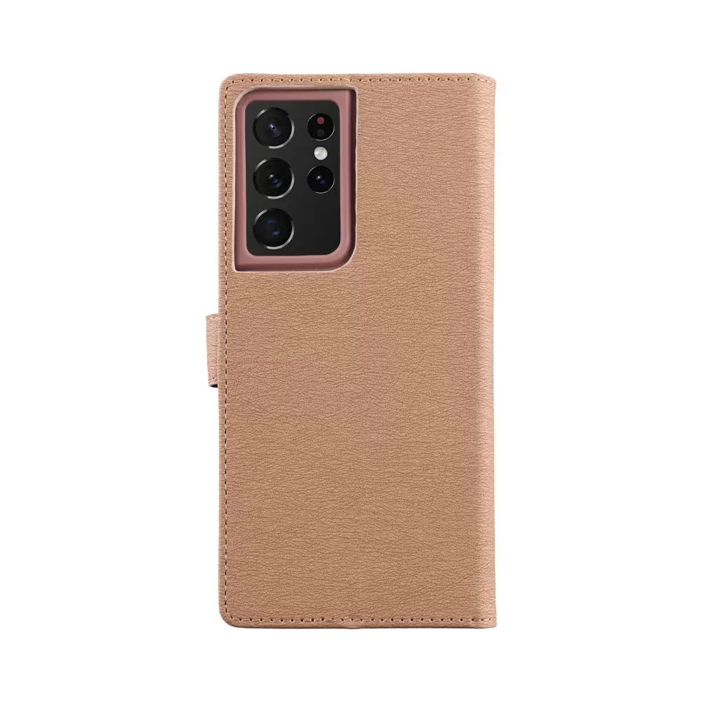 VOLTE-TEL ALLURE ΘΗΚΗ SAMSUNG S21 ULTRA 5G G998 6.8in  MAGNET BOOK STAND CLIP GOLD - Image 5