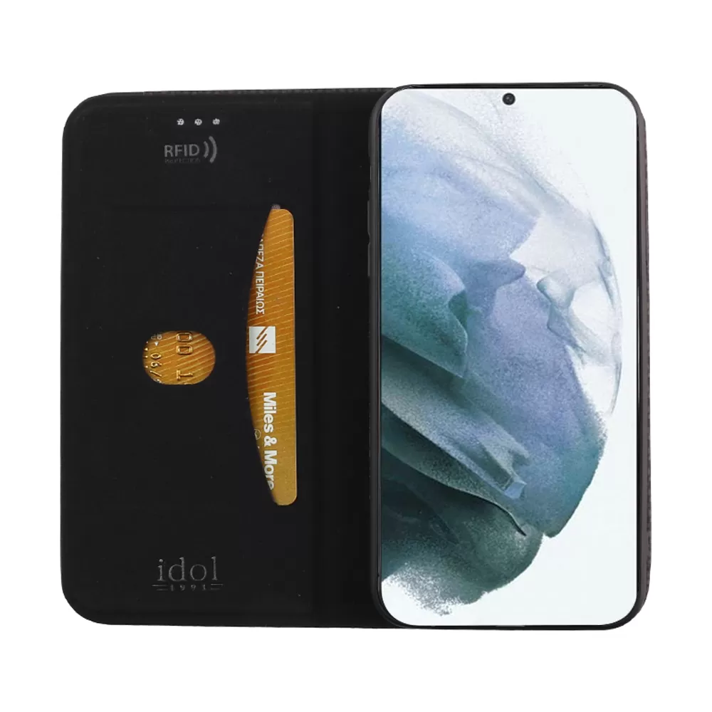 IDOL 1991 ELITE ΘΗΚΗ SAMSUNG S21 5G G991 6.2in  ANTI-RFID BOOK STAND BLACK - Image 5