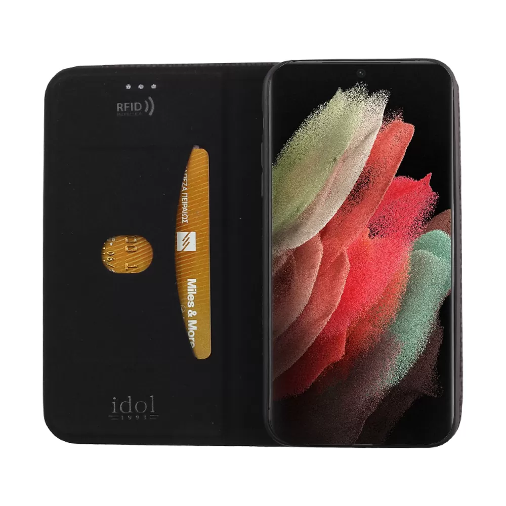 IDOL 1991 ELITE ΘΗΚΗ SAMSUNG S21 ULTRA 5G G998 6.8in  ANTI-RFID BOOK STAND BLACK - Image 5