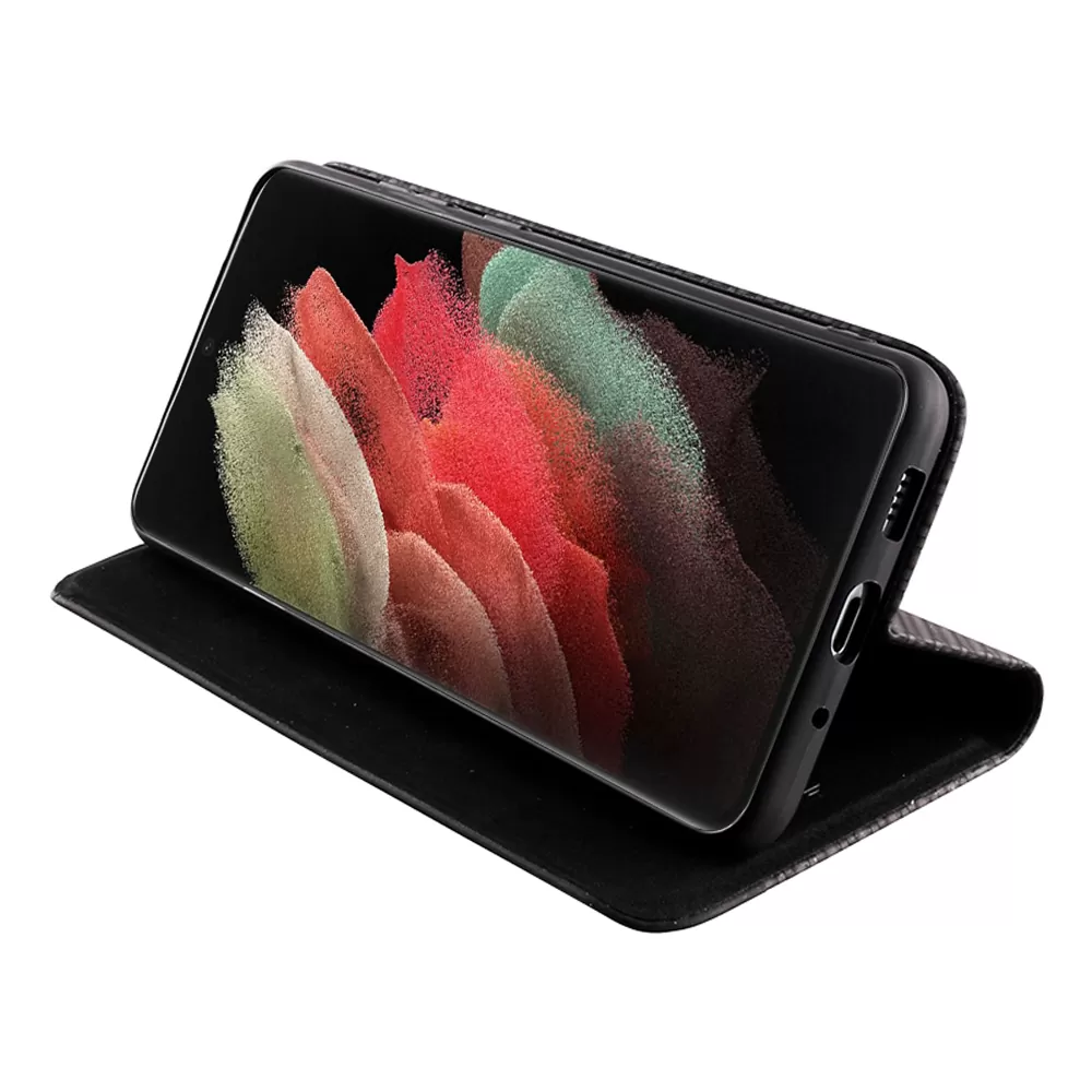 IDOL 1991 ELITE ΘΗΚΗ SAMSUNG S21 ULTRA 5G G998 6.8in  ANTI-RFID BOOK STAND BLACK - Image 4