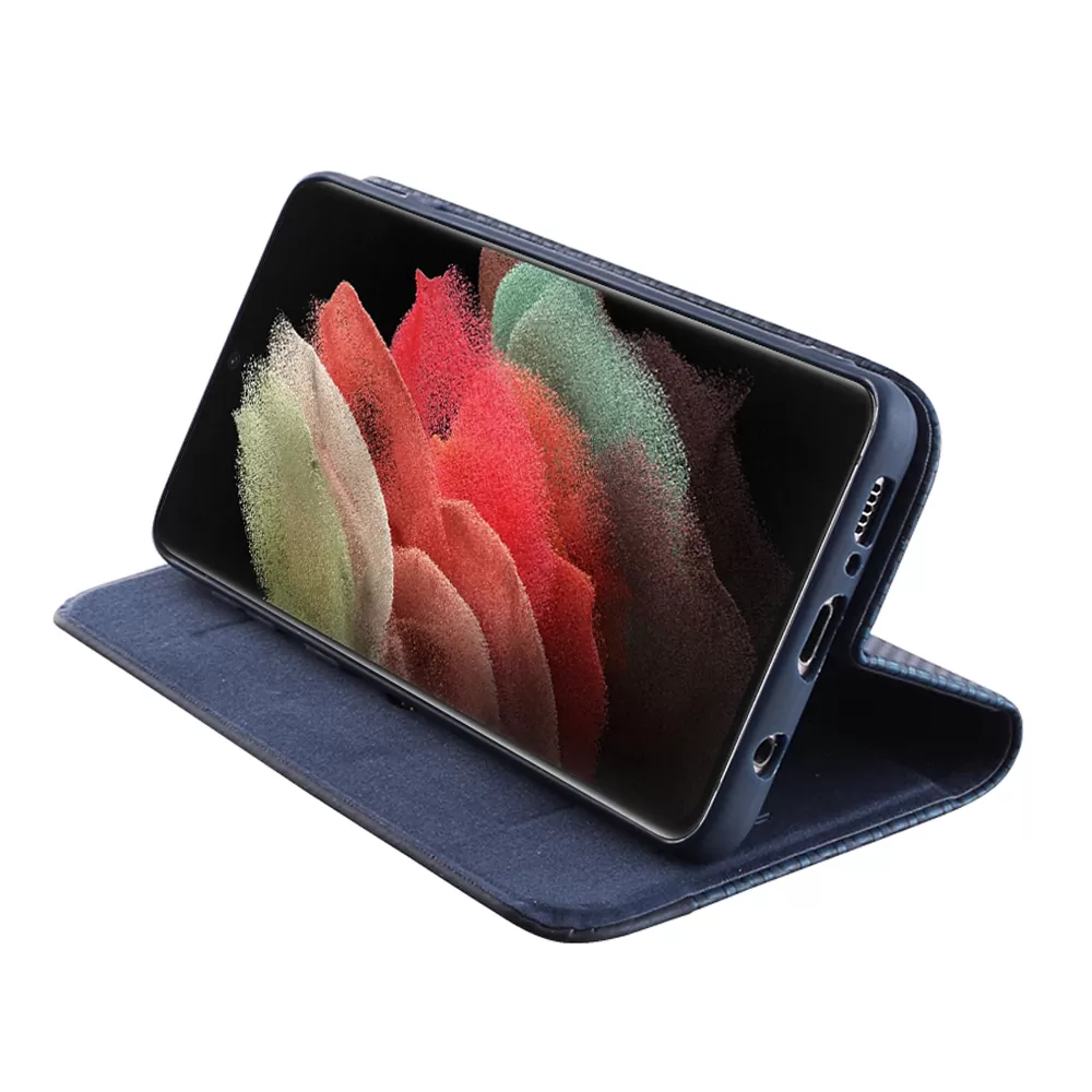 IDOL 1991 ELITE ΘΗΚΗ SAMSUNG S21 ULTRA 5G G998 6.8in  ANTI-RFID BOOK STAND BLUE - Image 4