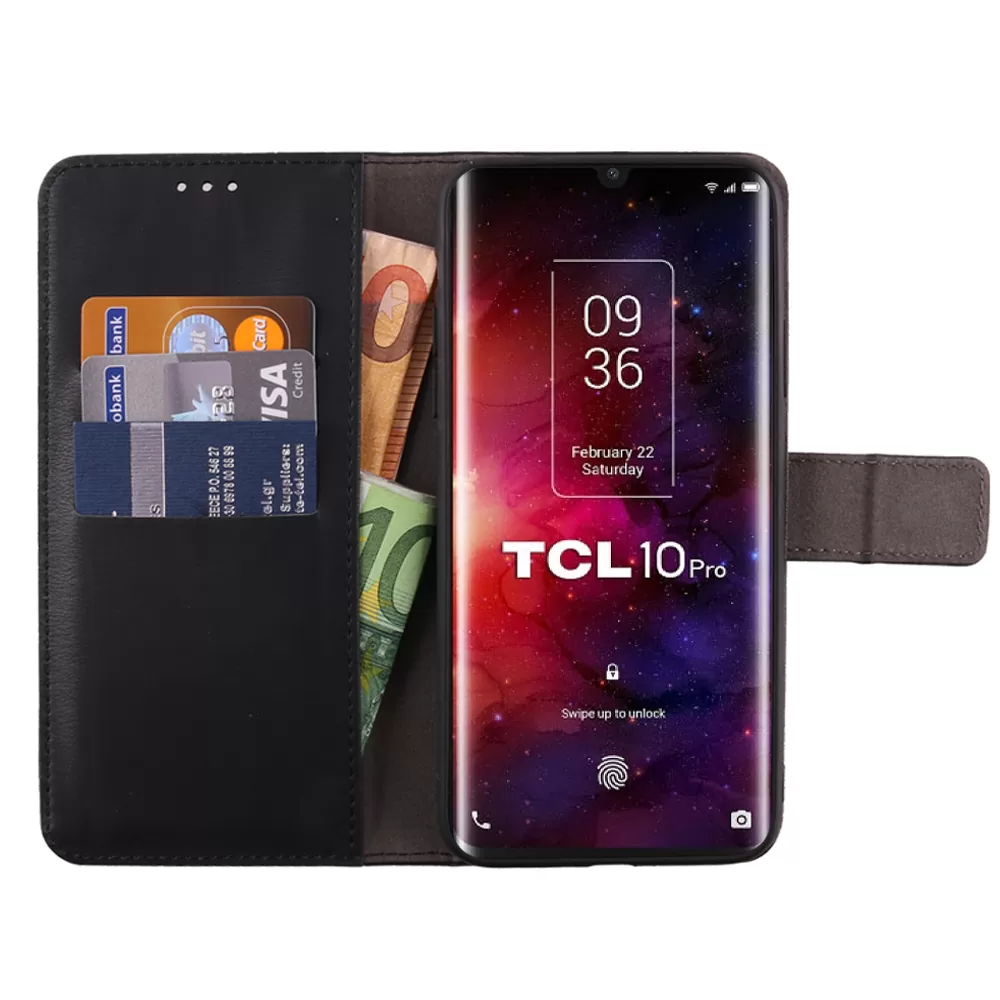 VOLTE-TEL ALLURE ΘΗΚΗ TCL 10 PRO T799H 6.47in  MAGNET BOOK STAND CLIP BLACK - Image 3