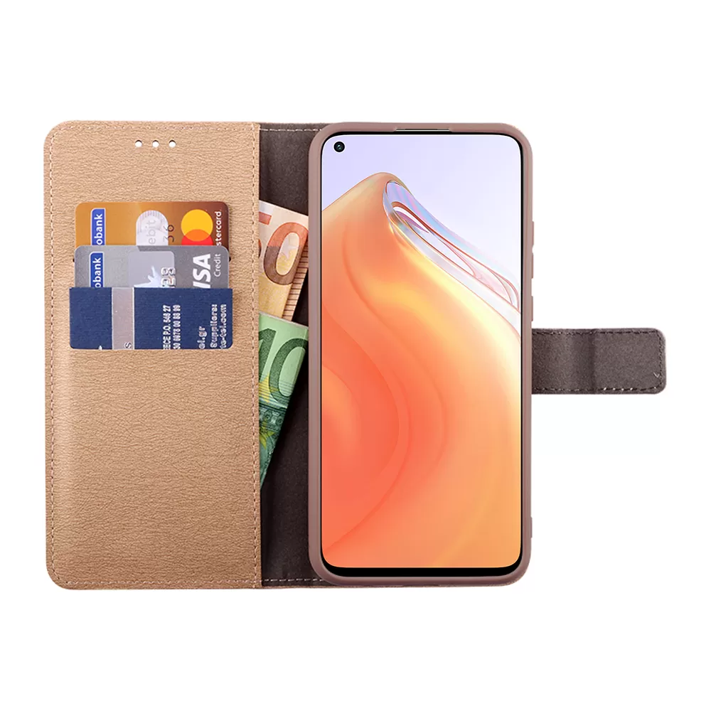 VOLTE-TEL ALLURE ΘΗΚΗ XIAOMI MI 10T 5G/MI 10T PRO 5G 6.67in  MAGNET BOOK STAND CLIP GOLD - Image 5