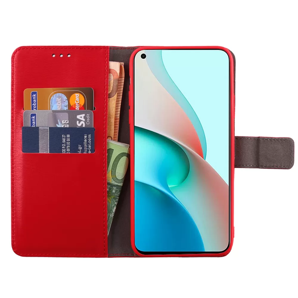 VOLTE-TEL ALLURE ΘΗΚΗ XIAOMI REDMI NOTE 9 5G 6.53in  MAGNET BOOK STAND CLIP RED - Image 5